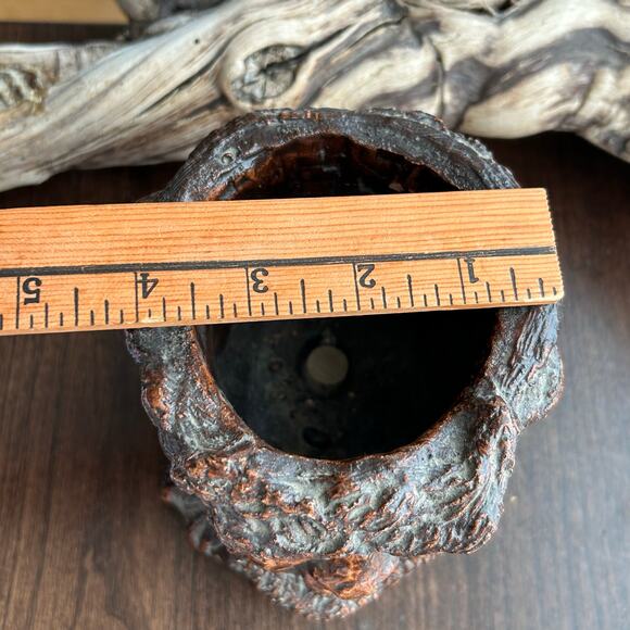 Vintage Matchless Candle Holder Sculpted Clay Tree Face 1975 Jason Christoble - Picture 8 of 8